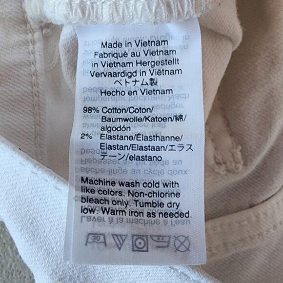 Madewell The Perfect Vintage Crop White Denim Jeans Button Fly Womens 28 - Picture 9 of 10